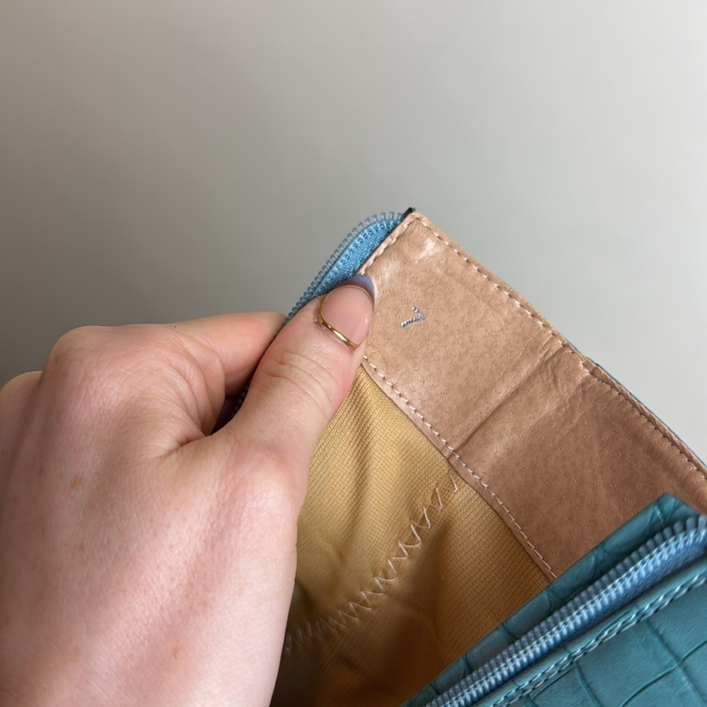 RAID Teal faux Croc-Embossed Ankle Boots - Picture 6 of 6